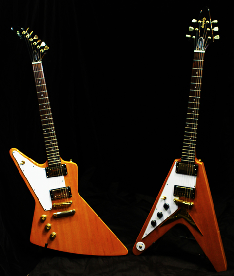 Flying V and Explorer Guitar Set